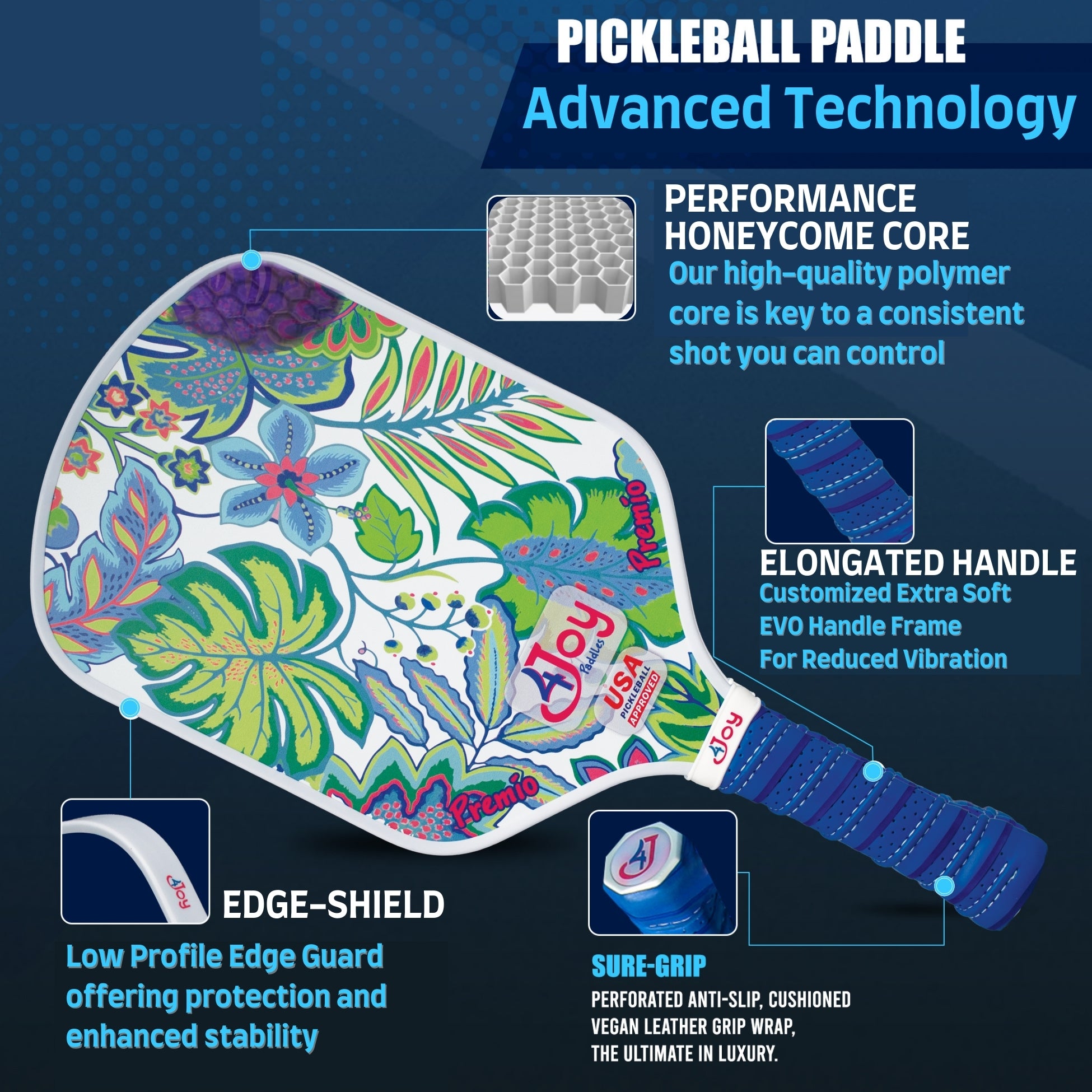 Premio Pickleball Paddle Palm