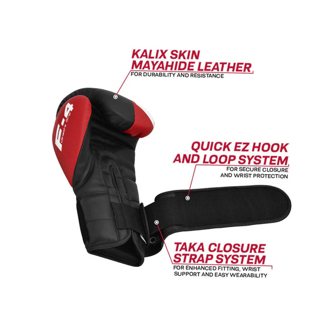 RDX F4 Boxing Sparring Gloves Hook & Loop BGR-F4R