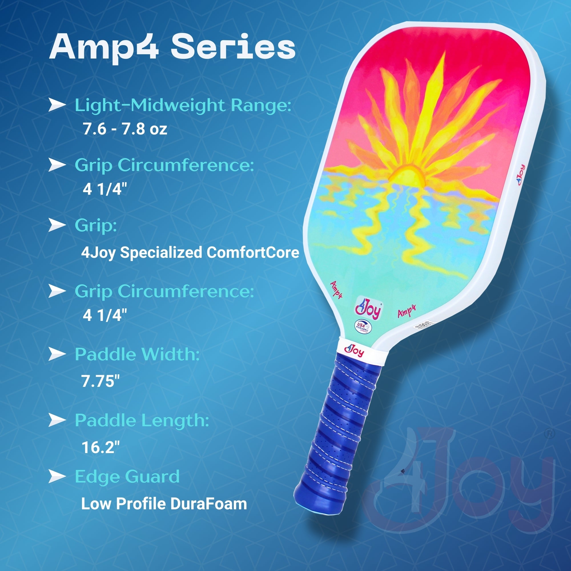AMP4 Pickleball Paddle - Sunset