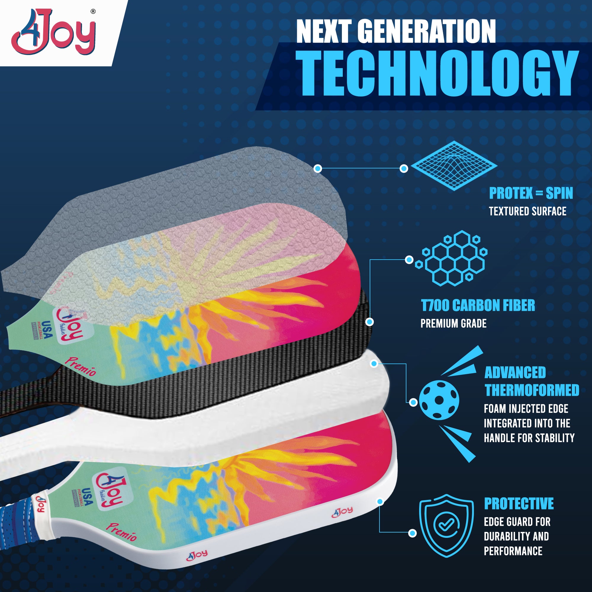 Premio Pickleball Paddle SunSet