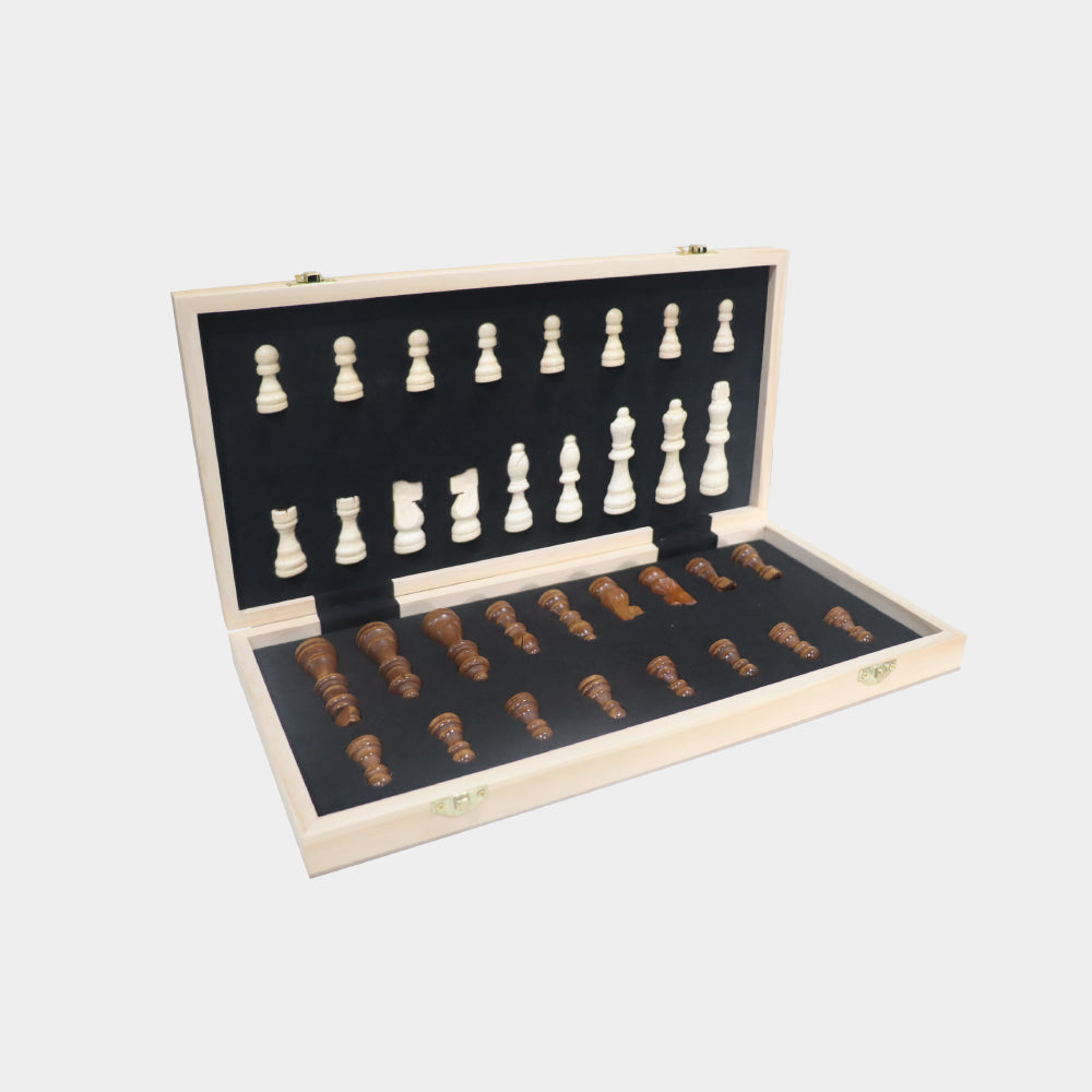 Athletico Wooden Chess Set with Felted Slots