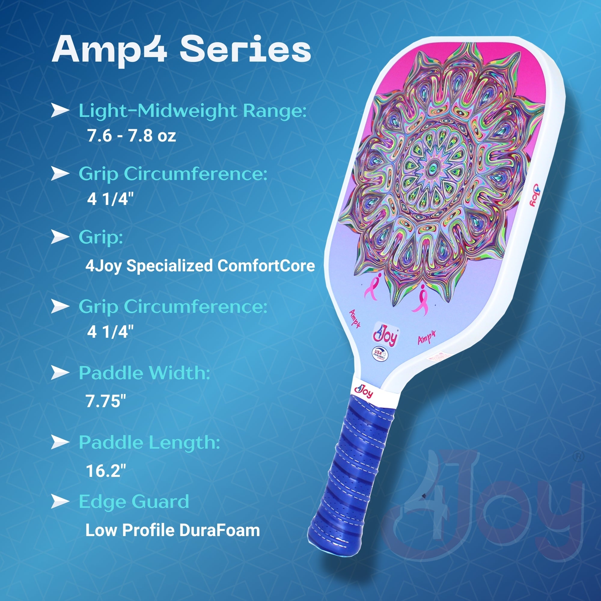 AMP4 Pickleball Paddle - Special Edition DinkforPink