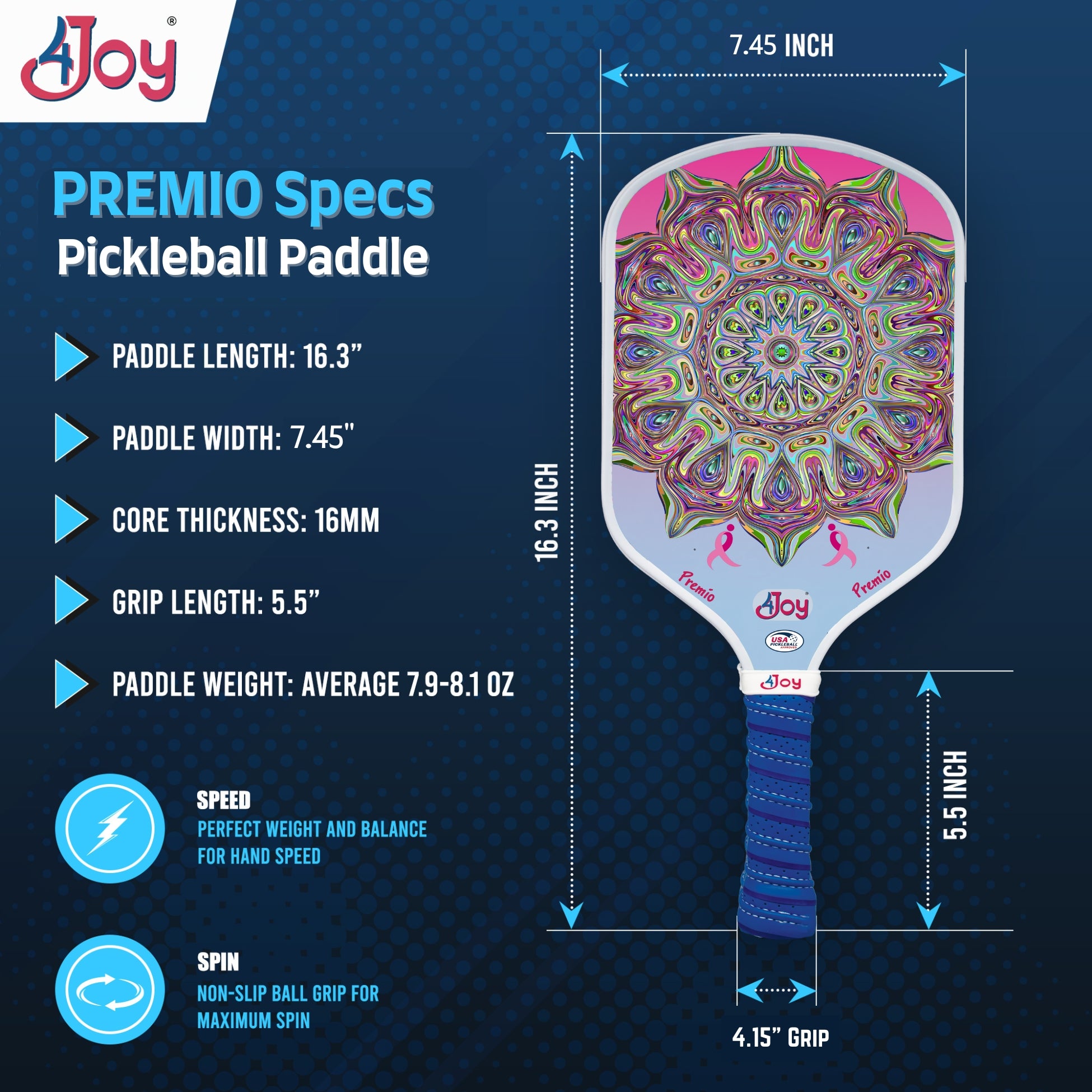 Premio Pickleball Paddle Dink