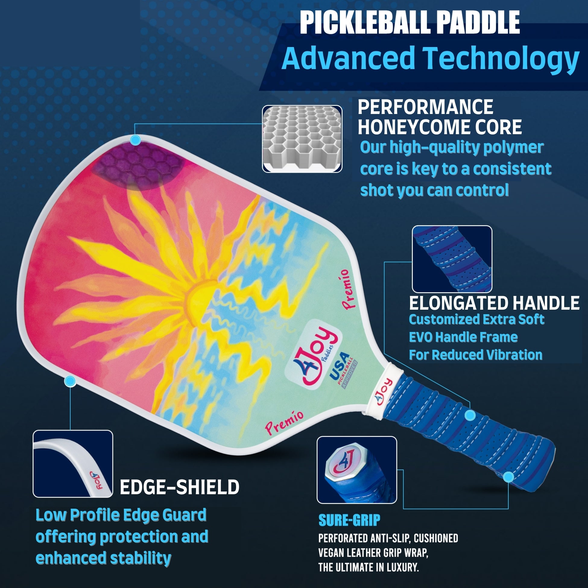 Premio Pickleball Paddle SunSet