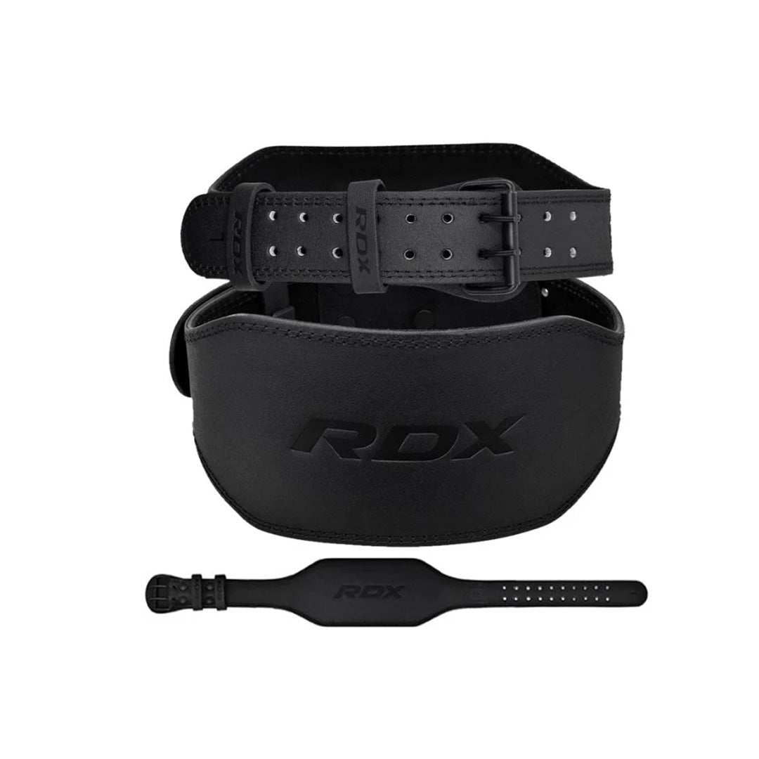 RDX 6 Inch Leather Gym Belt