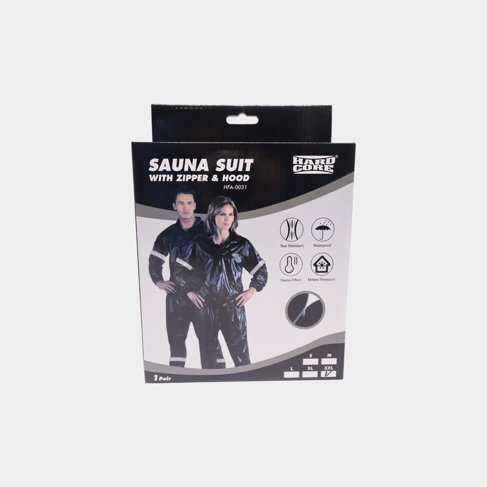 Hardcore Sauna Suit with Zipper and Hood